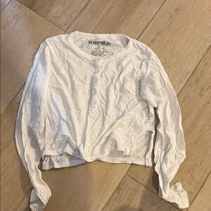 White Kids Long Sleeve Shirt